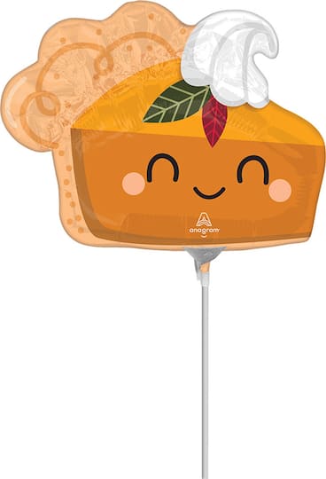 Michaels, 10" Pumpkin Pie Stick Balloon – Category: Halloween Party Supplies